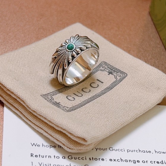 𝐆𝐮𝐜𝐜𝐢 925 Sterling Silver Double G Ring